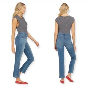 Spanx Straight Leg Women‎ Size XS Pull On Blue Denim Fades Stretchy Jeans